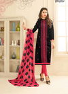 Black Colour Designer Latest Fancy Casual Wear Cotton Jacquard Embroidered Dress Material Collection 26247